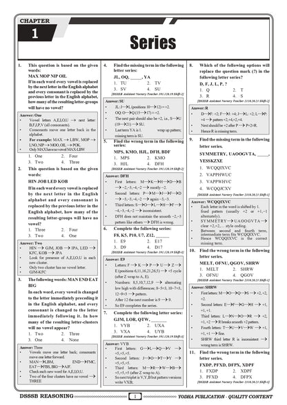 DSSSB REASONING PYQ