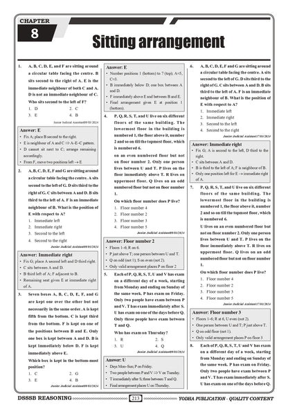 DSSSB REASONING PYQ