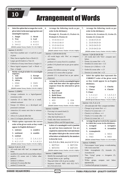 DSSSB REASONING PYQ