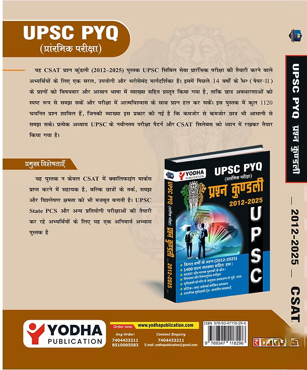 UPSC CSAT PRASHNA KUNDLI HINDI PYQ 2012-2025
