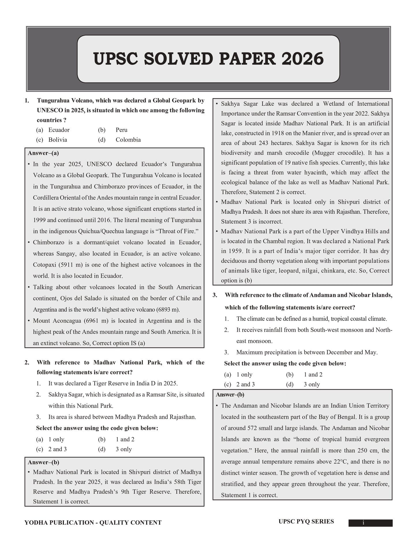 UPSC general studies rank booster PYQ 2012-2026 with topicwise detailed solutions