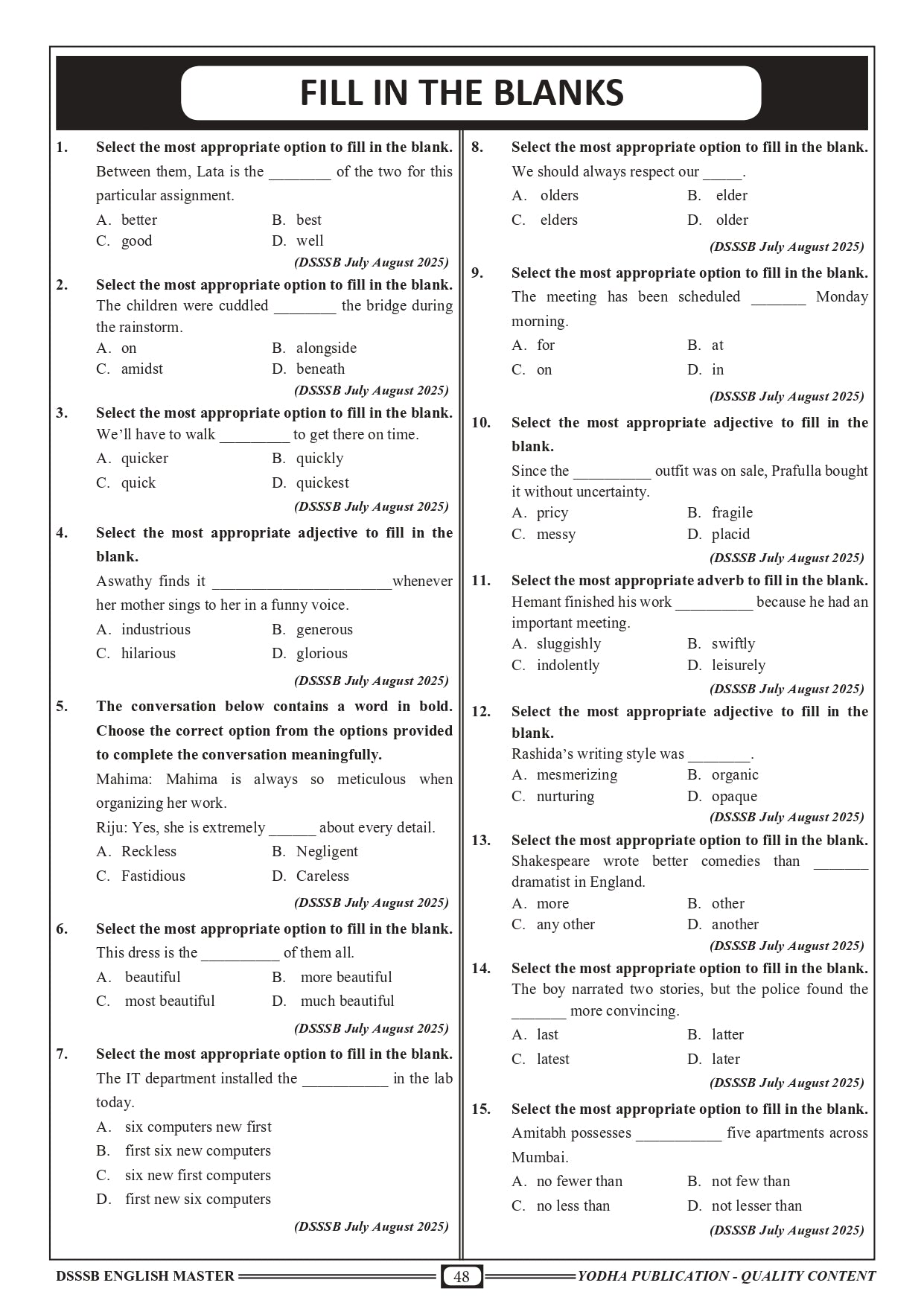 DSSSB ENGLISH MASTER - SANDEEP KHARB