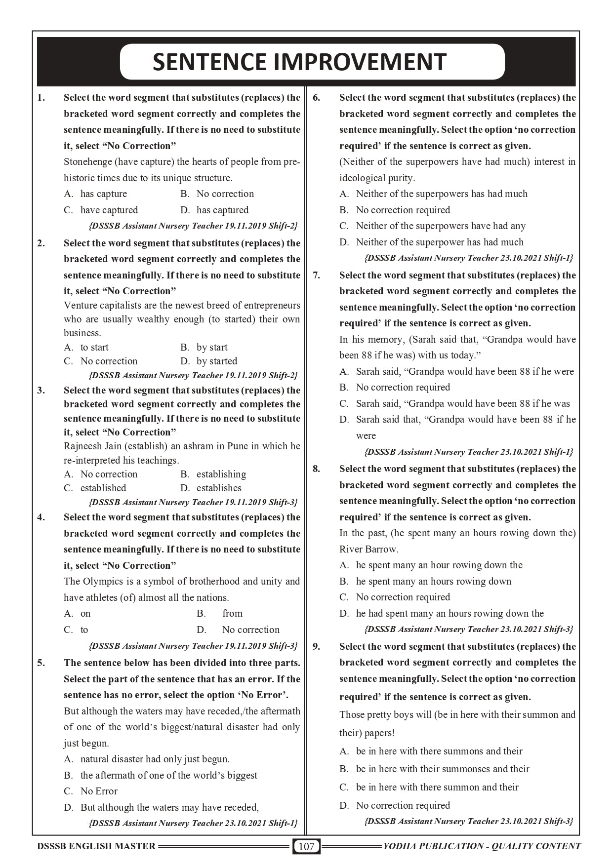 DSSSB ENGLISH MASTER - SANDEEP KHARB
